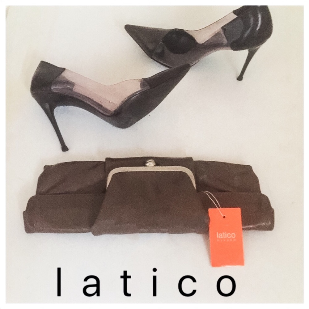 LATICO Leather Clutch Barbi Bag Handbag Purse